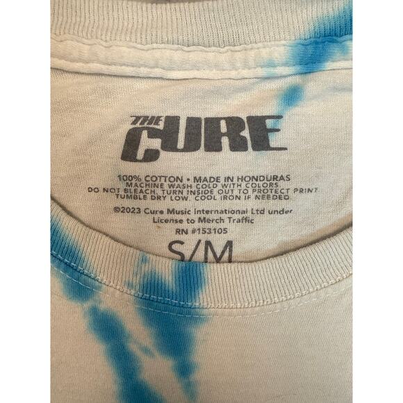Adult The Cure Wish Tour 92 Remake Blue Tie Dye Graphic Tee T-Shirt Small Medium - Picture 5 of 7
